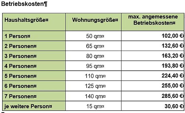 Bild Betriebskosten